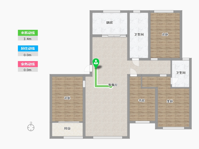 山东省-潍坊市-中阳东明学府-133.12-户型库-动静线