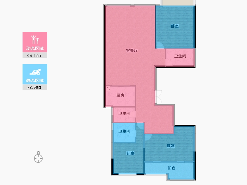 湖南省-株洲市-湘江公馆-155.93-户型库-动静分区