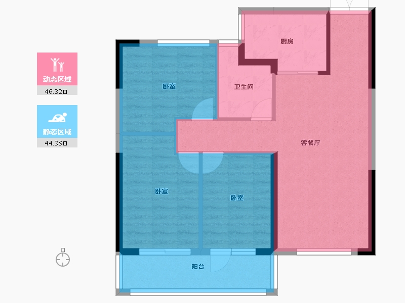 湖北省-武汉市-翰林尚苑-82.00-户型库-动静分区