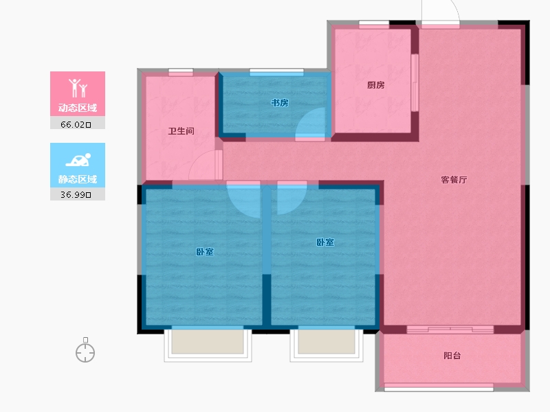 山东省-德州市-云湖四季-92.00-户型库-动静分区