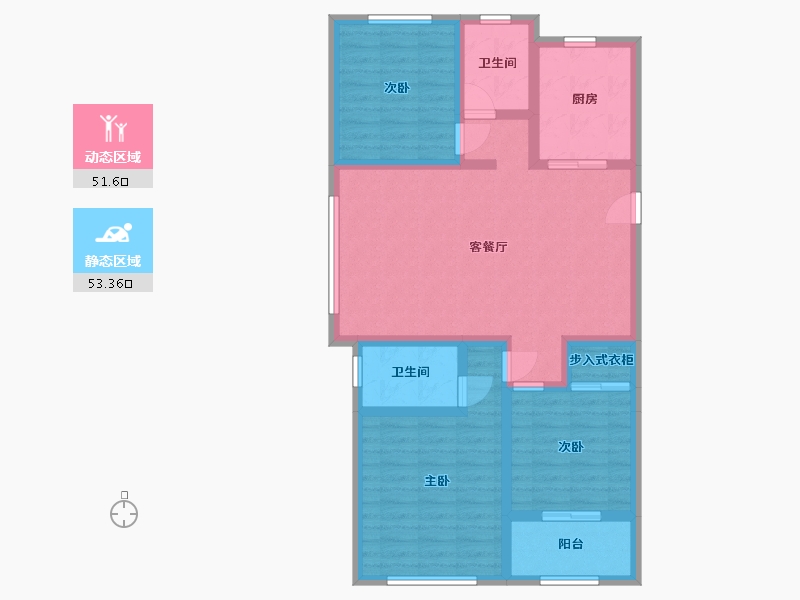 山东省-潍坊市-金庆御花园-93.03-户型库-动静分区