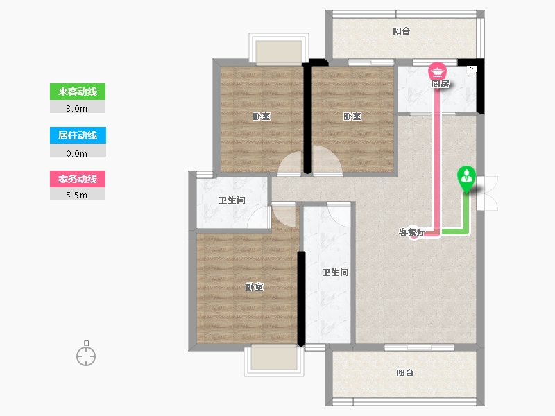 湖北省-黄冈市-麻城中乾融紫台-92.08-户型库-动静线