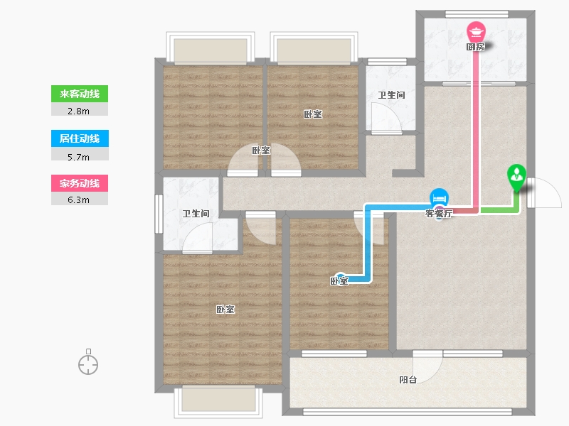 山东省-济宁市-红星瑞马世家-124.00-户型库-动静线