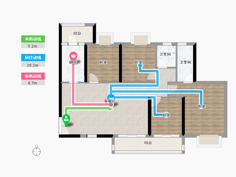 湖北省-襄阳市-融侨城·融侨悦府-104.95-户型库-动静线