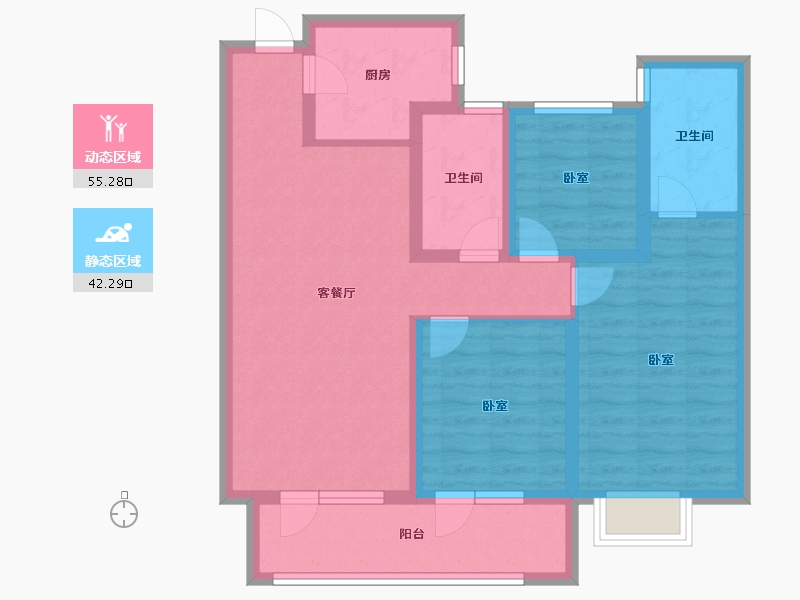 山东省-济宁市-红星瑞马世家-86.00-户型库-动静分区