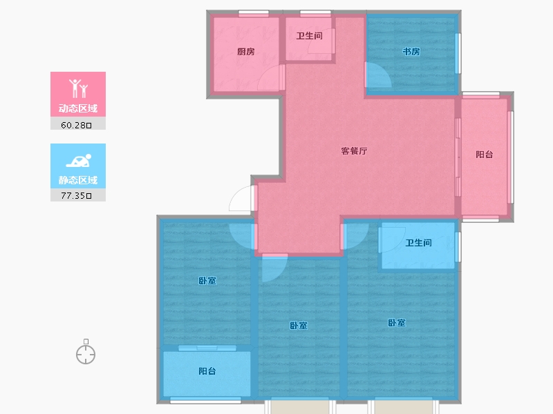 山东省-济宁市-睿湖印象-124.00-户型库-动静分区