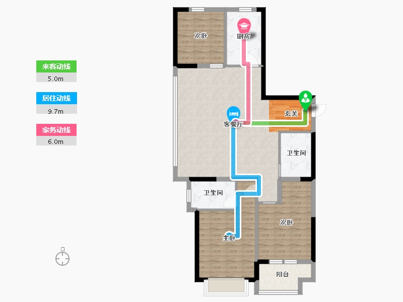 山东省-潍坊市-万特公馆-99.50-户型库-动静线