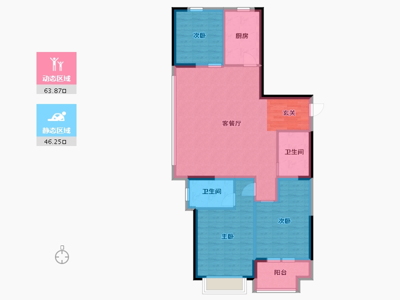 山东省-潍坊市-万特公馆-99.50-户型库-动静分区