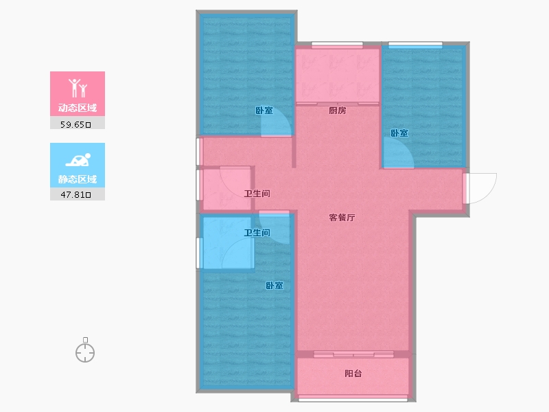 河南省-南阳市-菊城豪庭-98.01-户型库-动静分区