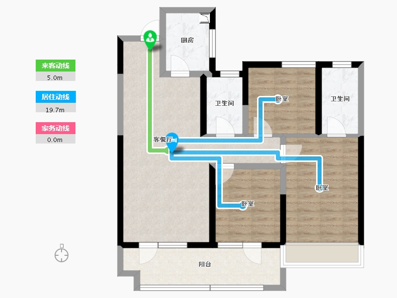 湖北省-宜昌市-长江广场-84.65-户型库-动静线