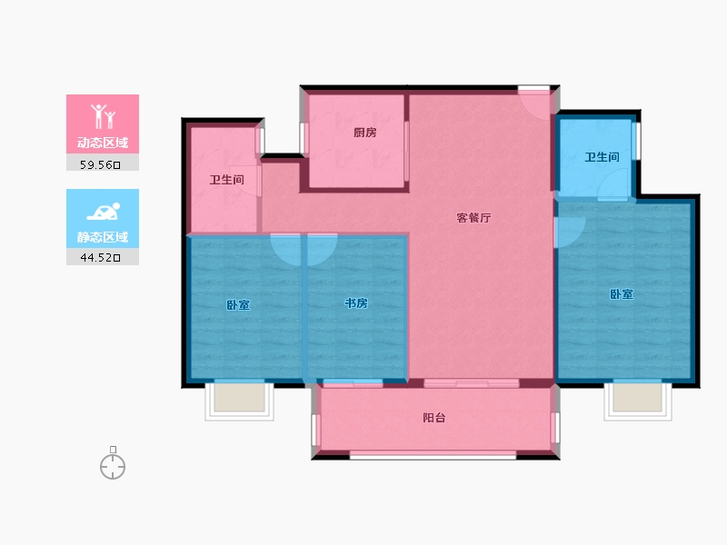 湖北省-黄冈市-天禧未来城-95.00-户型库-动静分区