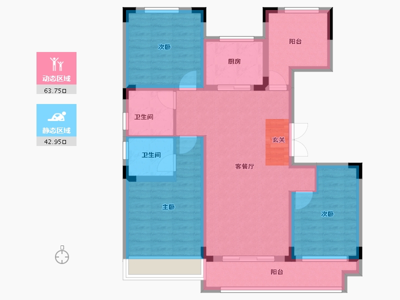 安徽省-滁州市-城市之星-94.63-户型库-动静分区