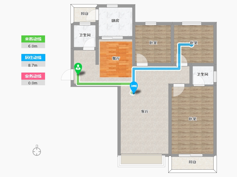 河南省-许昌市-荣城尚府-105.01-户型库-动静线