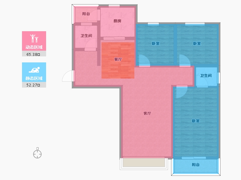 河南省-许昌市-荣城尚府-105.01-户型库-动静分区