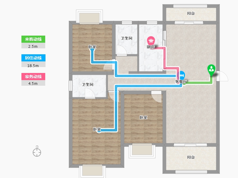 山东省-济宁市-红星瑞马世家-104.00-户型库-动静线