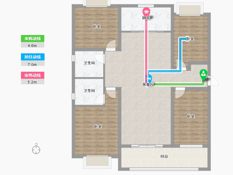 山东省-济宁市-红星瑞马世家-126.36-户型库-动静线