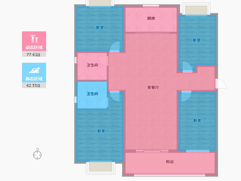 山东省-济宁市-红星瑞马世家-126.36-户型库-动静分区