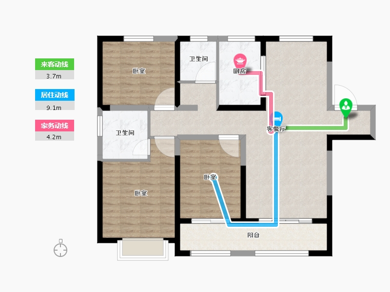 山东省-德州市-嘉诺学府-102.00-户型库-动静线