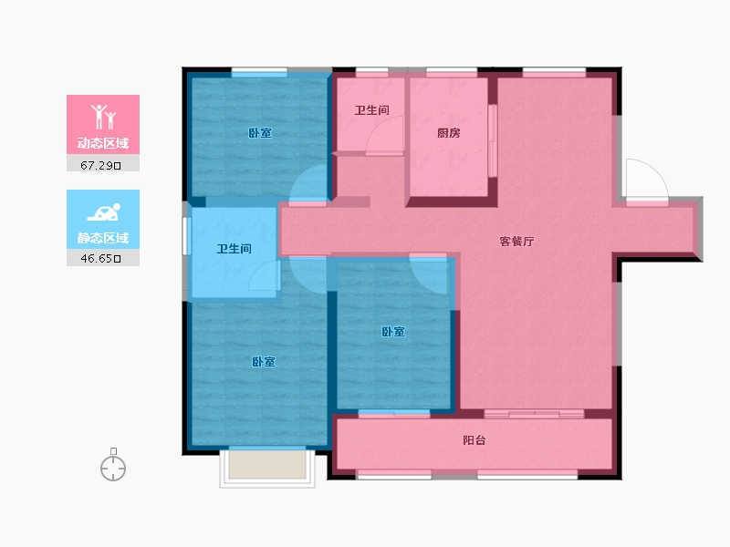 山东省-德州市-嘉诺学府-102.00-户型库-动静分区