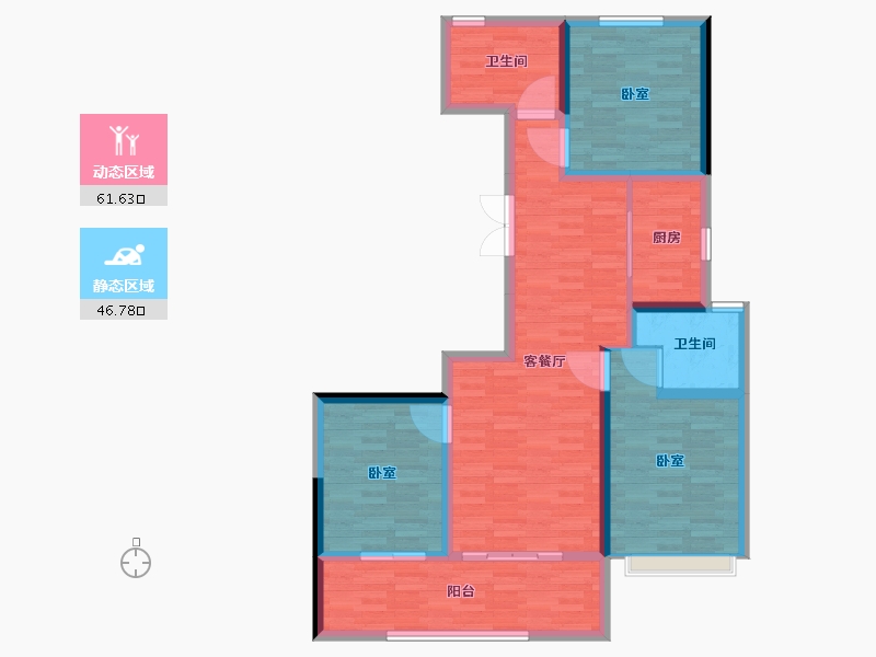 河南省-郑州市-龙居华府-97.20-户型库-动静分区