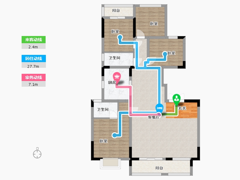 湖北省-武汉市-中建锦绣楚城-116.68-户型库-动静线