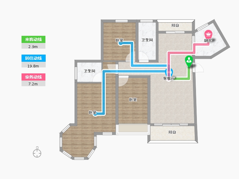 河南省-许昌市-维也纳金域蓝湾-114.01-户型库-动静线