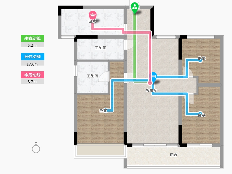 湖北省-武汉市-正荣紫阙台-101.00-户型库-动静线