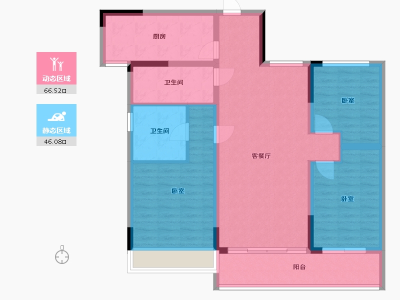 湖北省-武汉市-正荣紫阙台-101.00-户型库-动静分区