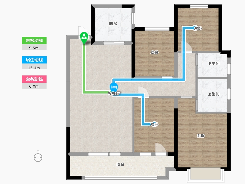 山东省-潍坊市-万特公馆-112.20-户型库-动静线