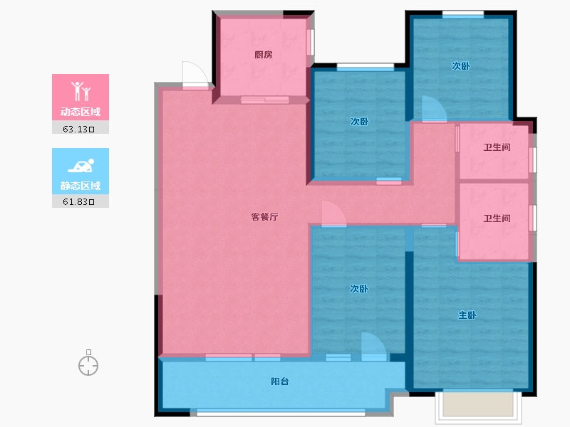 山东省-潍坊市-万特公馆-112.20-户型库-动静分区