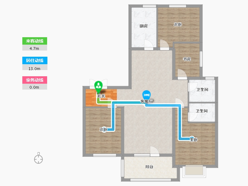 山东省-潍坊市-万特公馆-111.99-户型库-动静线