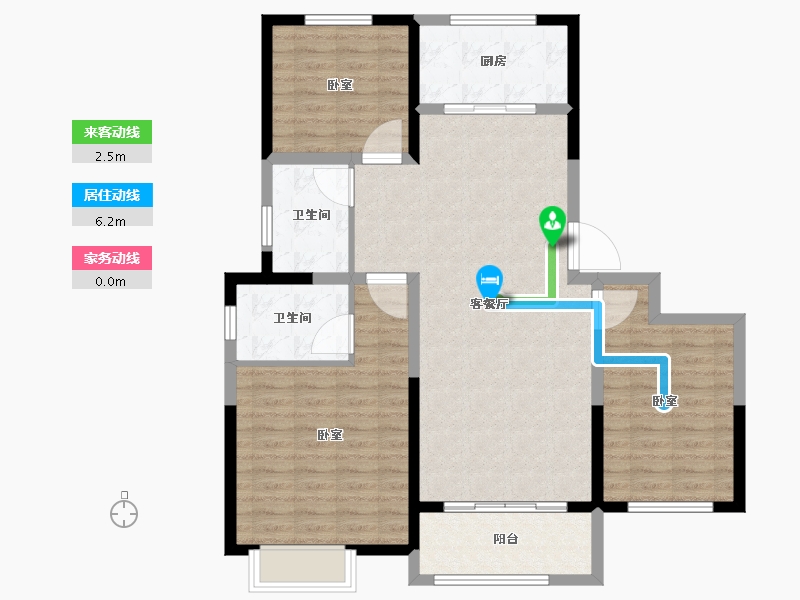 山东省-德州市-嘉诺学府-101.00-户型库-动静线