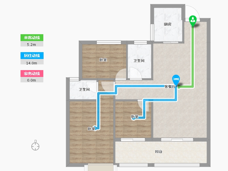 湖北省-孝感市-东方·状元成-85.13-户型库-动静线