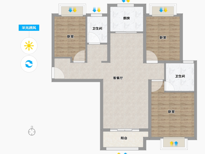 河南省-驻马店市-悦龙台-99.15-户型库-采光通风