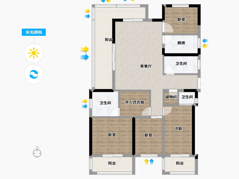 湖北省-十堰市-太学府-123.58-户型库-采光通风