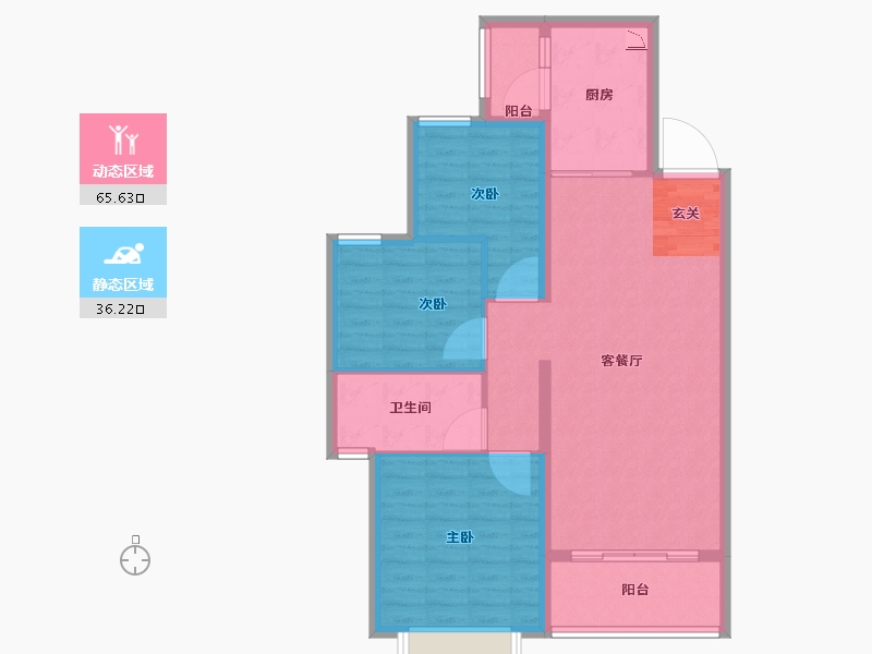 山东省-淄博市-淄博恒大御澜庭-92.01-户型库-动静分区