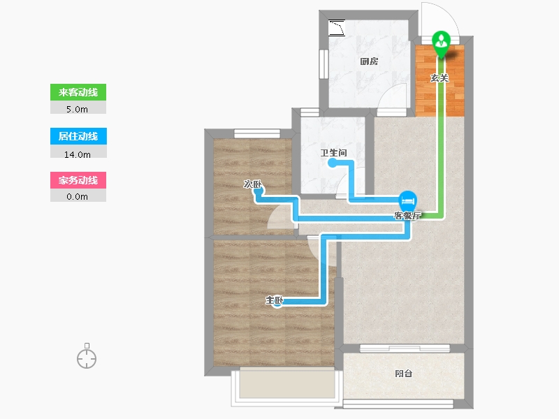 山东省-淄博市-淄博恒大御澜庭-52.87-户型库-动静线