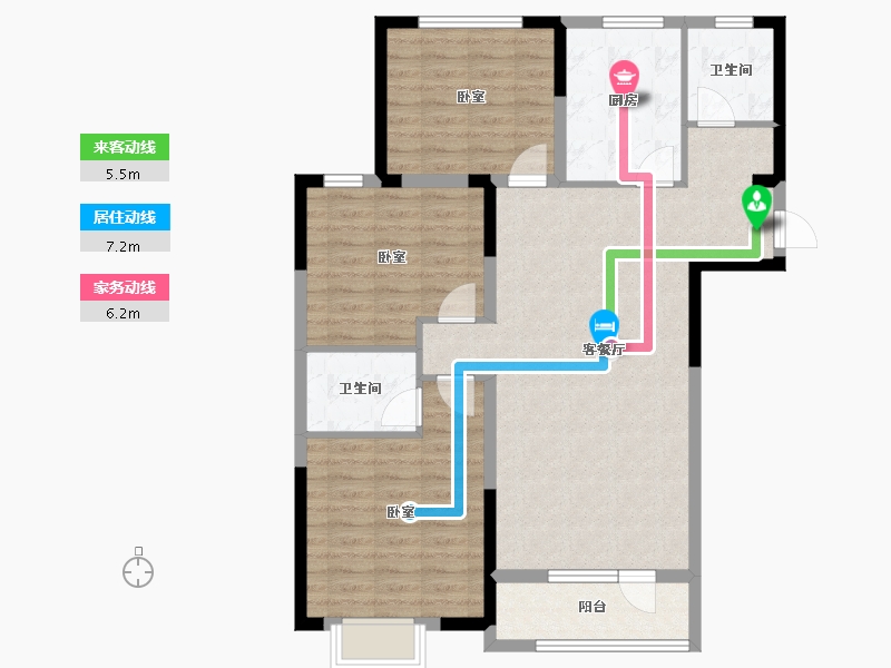 山东省-济宁市-亿丰壹品轩-95.10-户型库-动静线