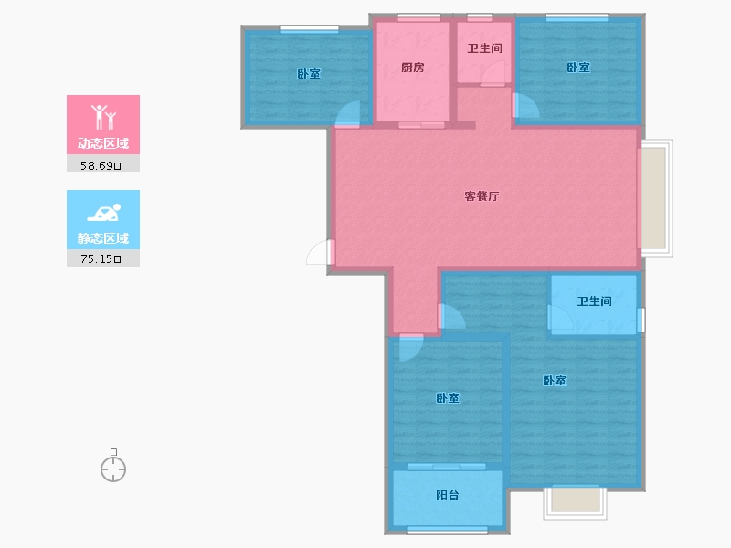 山东省-济宁市-睿湖印象-120.00-户型库-动静分区