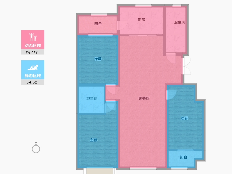 山东省-潍坊市-普兰方城-111.80-户型库-动静分区