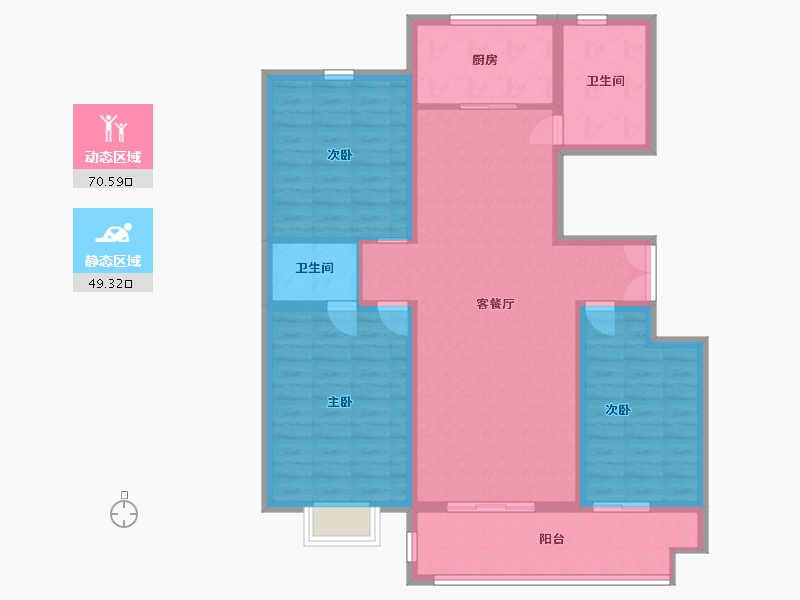 山东省-临沂市-史丹利四季长安-108.00-户型库-动静分区