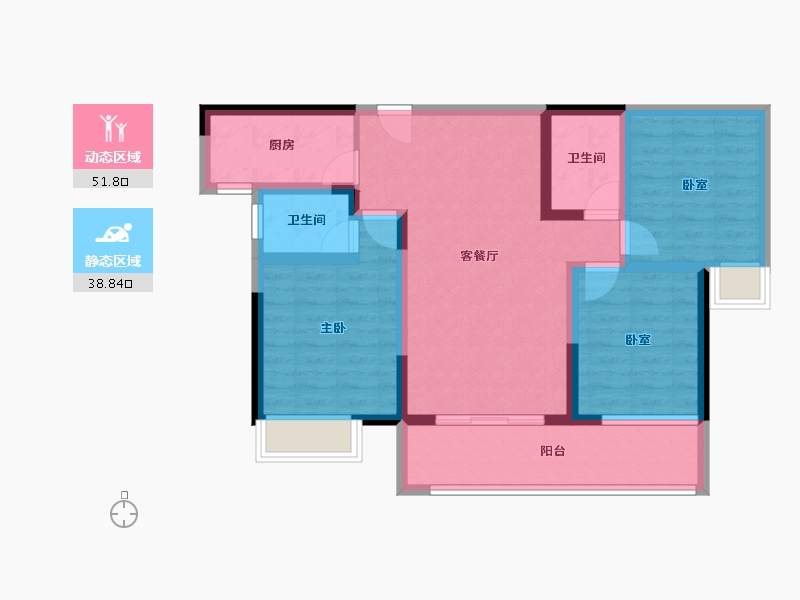 江西省-上饶市-越兴府·双玺-79.62-户型库-动静分区