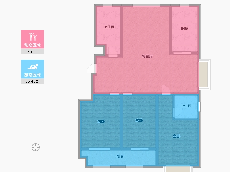 山东省-潍坊市-滨海福地世家-112.00-户型库-动静分区