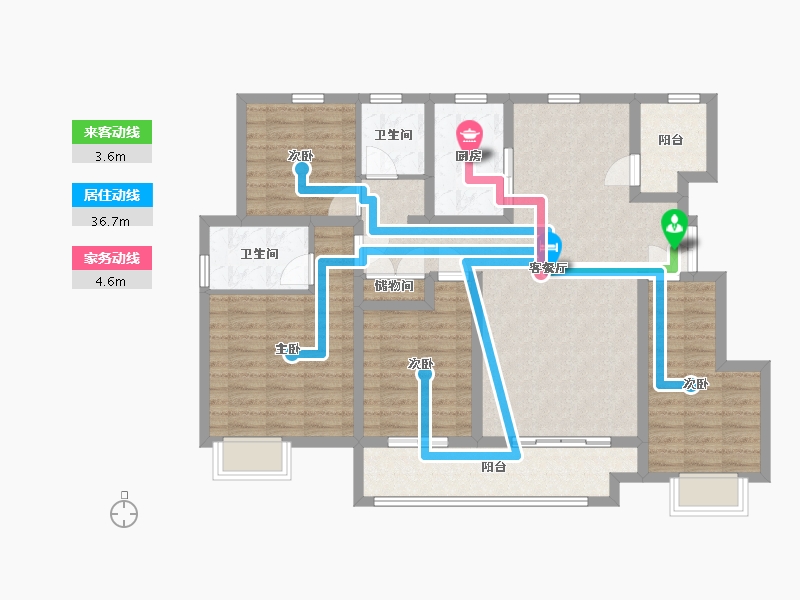 山东省-临沂市-华业书香尚城-109.50-户型库-动静线