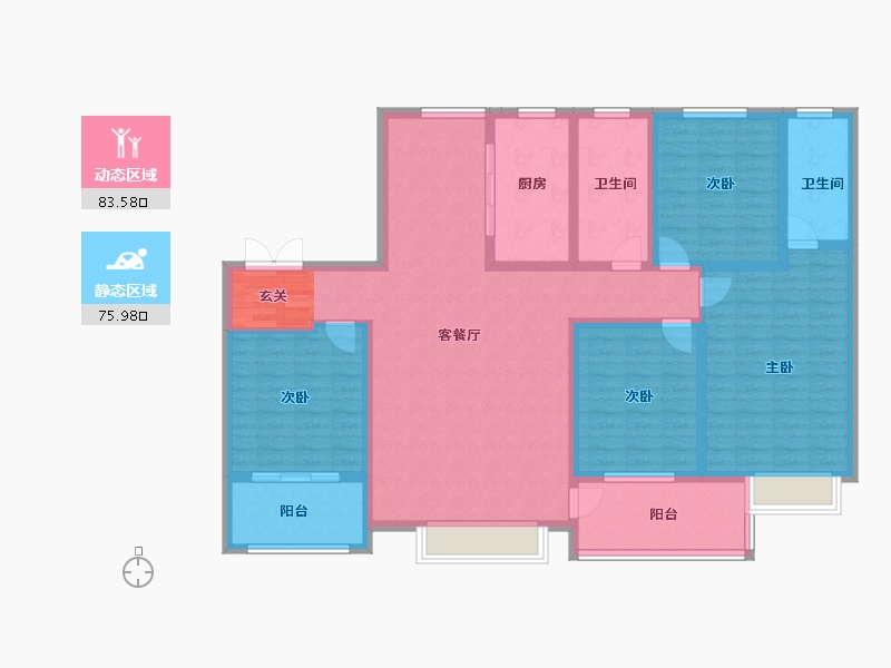 山东省-淄博市-乾元府-143.00-户型库-动静分区