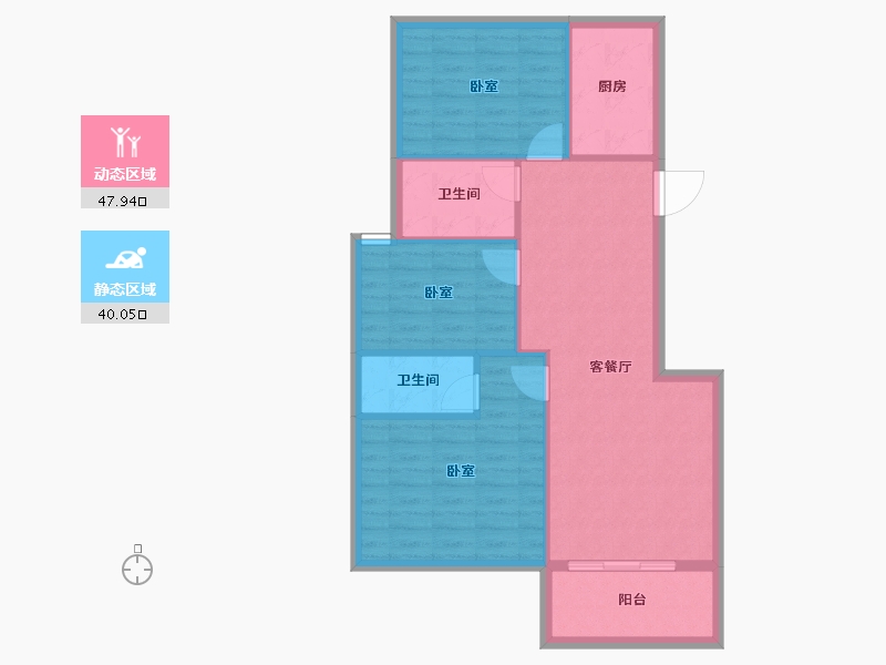 湖北省-黄冈市-城东一号-79.98-户型库-动静分区