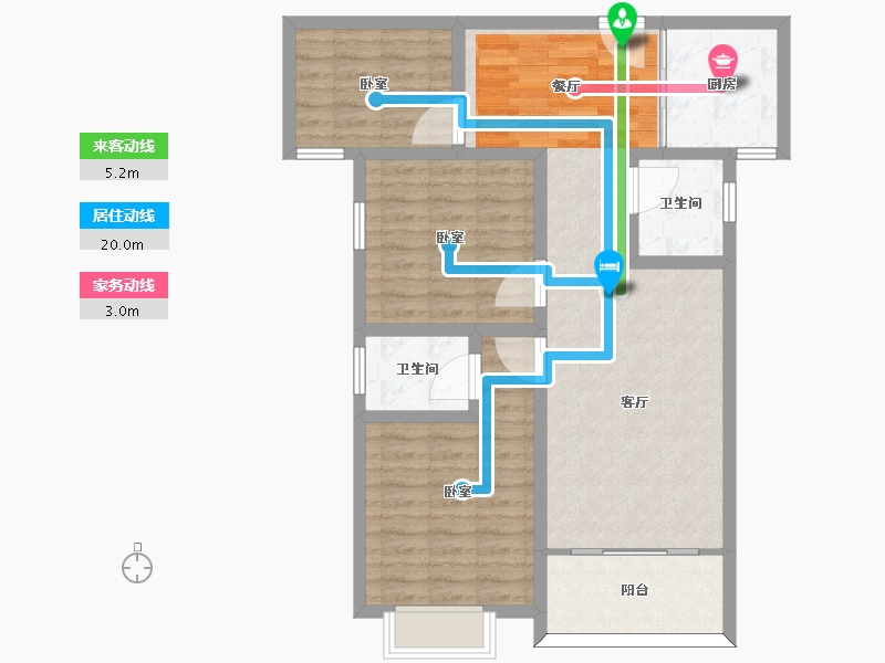 河南省-许昌市-恒瑞桃源名郡-89.24-户型库-动静线