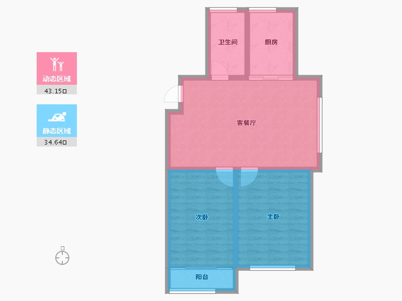 山东省-威海市-祥泰天泽府-69.99-户型库-动静分区