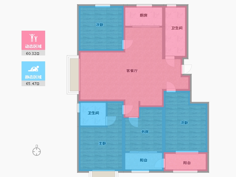 山东省-潍坊市-滨海福地世家-112.00-户型库-动静分区