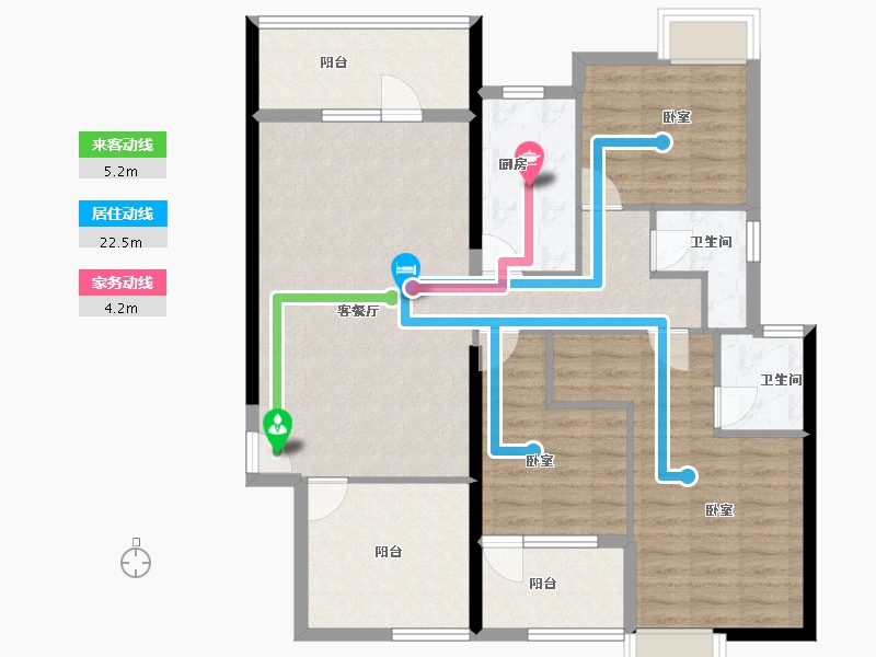 湖北省-武汉市-庭瑞中心-102.49-户型库-动静线